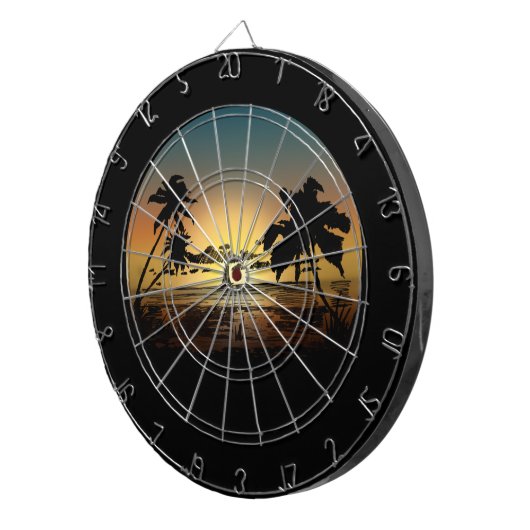 Sonnenuntergang Dartscheibe (Vorderseite rechts)