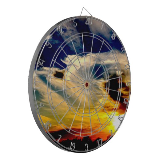 Sonnenuntergang Dartscheibe (Vorderseite Links)