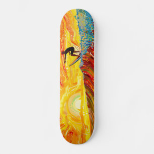 Sonnenuntergang: Das Wellenreitbrett Skateboard
