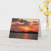 Sonnenuntergang--Denken an Sie Karte (Gelbe Blume)