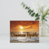 Sonnenuntergang der Dominikanischen Republik Postkarte (Stehend Vorderseite)