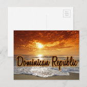 Sonnenuntergang der Dominikanischen Republik Postkarte (Vorne/Hinten)