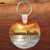 Sonnenuntergang der Dominikanischen Republik Schlüsselanhänger (Vorderseite)