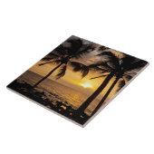 Sonnenuntergang der Palme Fliese (Seite)