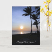 Sonnenuntergang der Palmen Karte (Gelbe Blume)