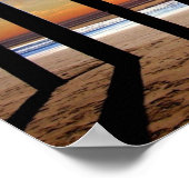 Sonnenuntergang der Pier Poster (Ecke)