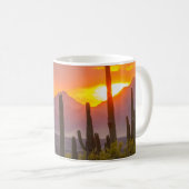Sonnenuntergang der Wüste, Arizona Kaffeetasse (VorderseiteRechts)