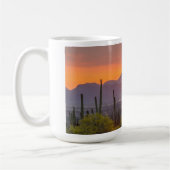 Sonnenuntergang der Wüste, Arizona Kaffeetasse (Links)