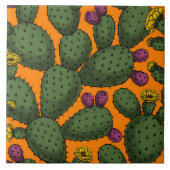 Sonnenuntergang der Wüste Fliese (Vorderseite)