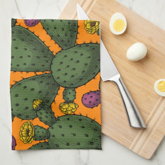 Sonnenuntergang der Wüste Geschirrtuch (Viertel Falte)