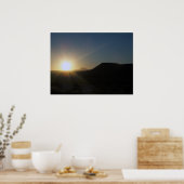 Sonnenuntergang der Wüste. Poster (Küche)