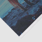 Sonnenuntergang des Pferdes am Meer Seidenpapier (Ausschnitt)