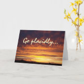 Sonnenuntergang DESIDERATA Karte (Gelbe Blume)