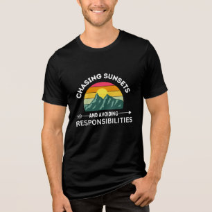 Sonnenuntergang-Designer in Shirt
