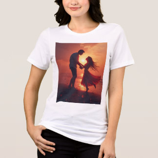 Sonnenuntergang: Die Stunde der Liebe verkraften Tri-Blend Shirt