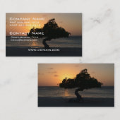 Sonnenuntergang Divi Divi Baum Visitenkarte (Vorne/Hinten)