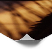 Sonnenuntergang durch das Gras Poster (Ecke)