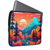 Sonnenuntergang durch den Herbstwald Laptopschutzhülle (Vorne Rechts)