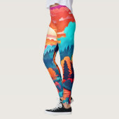 Sonnenuntergang durch den Herbstwald Leggings (Links)