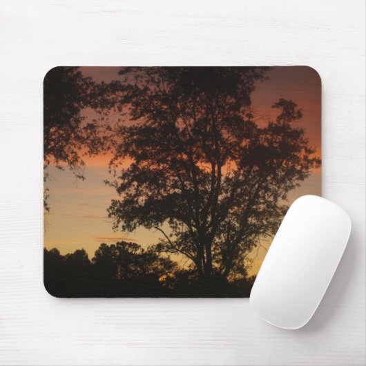Sonnenuntergang durch die Bäume Mousepad (Mit Mouse)