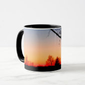 Sonnenuntergang durch die Bäume Tasse (Vorderseite Links)