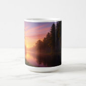 Sonnenuntergang durch die Pinien Kaffeetasse (Mittel)