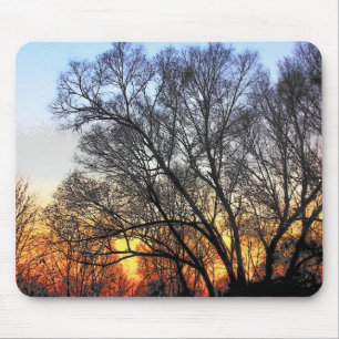 Sonnenuntergang durch die Trees Art Mousepad