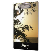 Sonnenuntergang durch die Tropenfotografie der Bäu Klemmbrett (Links)