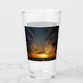 Sonnenuntergang durch die tropische Küste der Palm Glas (Vorderseite)