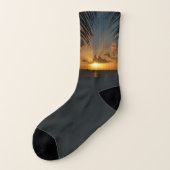 Sonnenuntergang durch die tropische Küste der Palm Socken (Links - Außen)