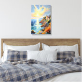 Sonnenuntergang durch mediterranen Impressionismus Leinwanddruck (Insitu (Schlafzimmer))