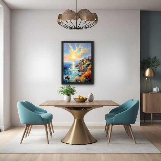 Sonnenuntergang durch mediterranen Impressionismus Poster