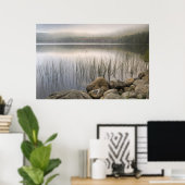 Sonnenuntergang durch Nebel über den Upper Hadlock Poster (Heimbüro)
