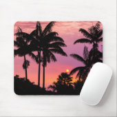 Sonnenuntergang durch Palmen Mousepad (Mit Mouse)