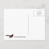 Sonnenuntergang durch Palmfronten Save the Date Po Ankündigungspostkarte (Rückseite)