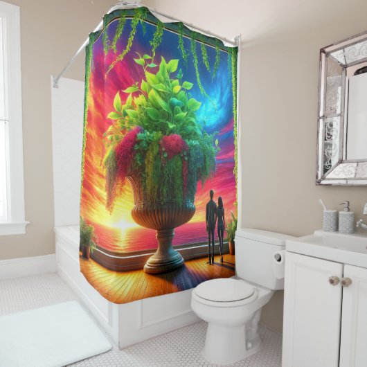 Sonnenuntergang Duschvorhang (Beispiel)