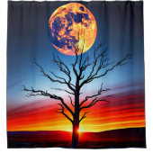 Sonnenuntergang Duschvorhang (Vorderseite)