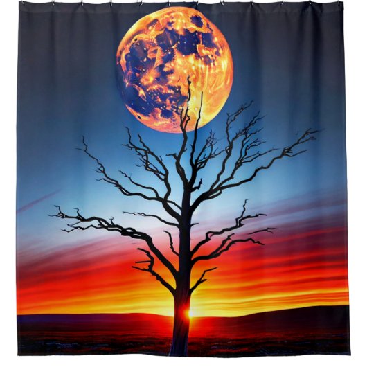 Sonnenuntergang Duschvorhang (Vorderseite)