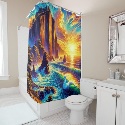 Sonnenuntergang Duschvorhang (Beispiel)