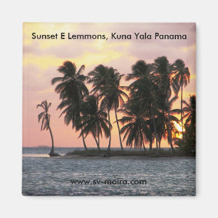 Sonnenuntergang, E Lemmons, Kuna Yala, Panama Magnet