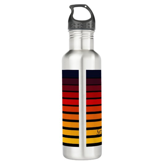 Sonnenuntergang Edelstahlflasche (Rückseite)