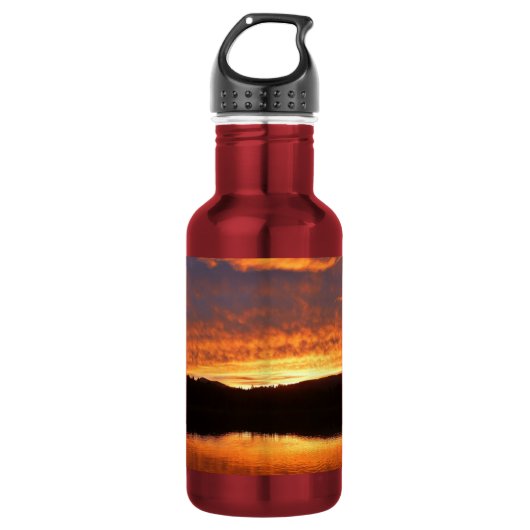 Sonnenuntergang Edelstahlflasche (Vorderseite)