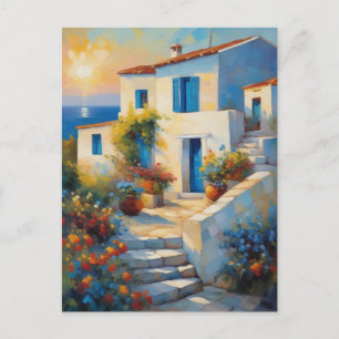 Sonnenuntergang: Ein mediterraner Traum Postkarte