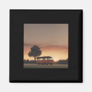 Sonnenuntergang Einfachheit Tag. 2 Magnet