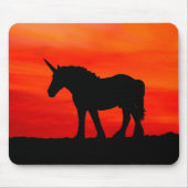 Sonnenuntergang Einhorn Mousepad (Vorne)