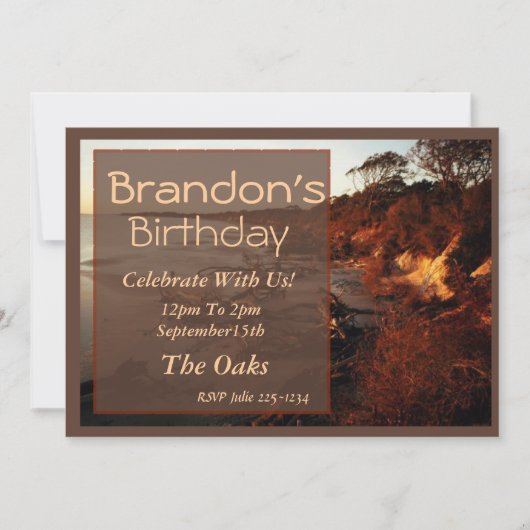 Sonnenuntergang Einladung (Vorderseite)