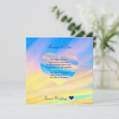 Sonnenuntergang | Einladung zur Hochzeit Semi Glos (Stehend Vorderseite)