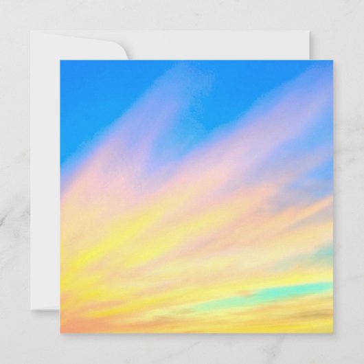 Sonnenuntergang | Einladung zur Hochzeit Semi Glos (Rückseite)