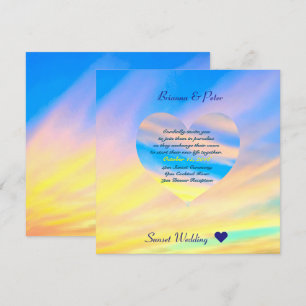 Sonnenuntergang Einladung zur Hochzeit Semi Glos