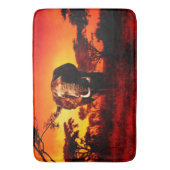 Sonnenuntergang-Elefant Badematte (Vorderseite Vertikal)